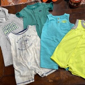 12M baby boy summer rompers